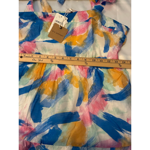 Blu Pepper Multi Colored Sundress Size Large NWT - Picture 6 of 8